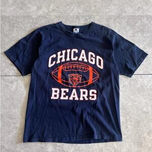 90s Vintage Chicago Bears Champion Navy T Shirt Size L